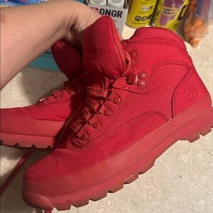 Timberland Vibrant Red Lace-Up Boots